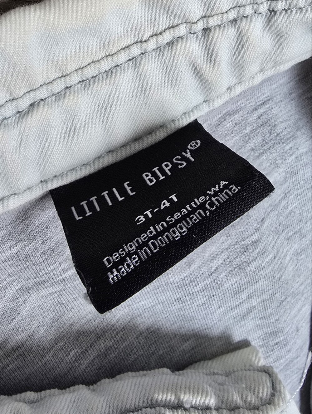 Little Bipsy Unisex Light Wash Denim Shacket 3T-4T - Picture 5 of 6